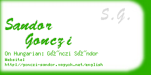 sandor gonczi business card